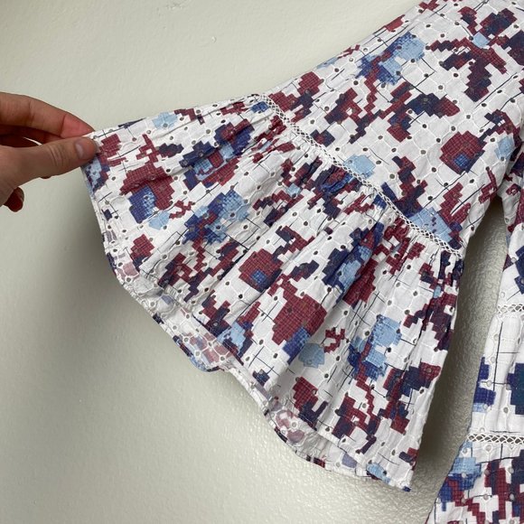 Thakoon Floral Pixel Eyelet Romper - Picture 5 of 6